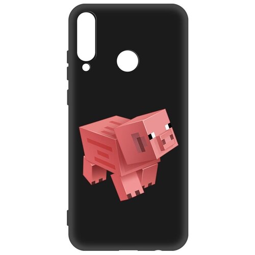 Чехол-накладка Krutoff Soft Case Minecraft-Свинка для Huawei Y6p черный