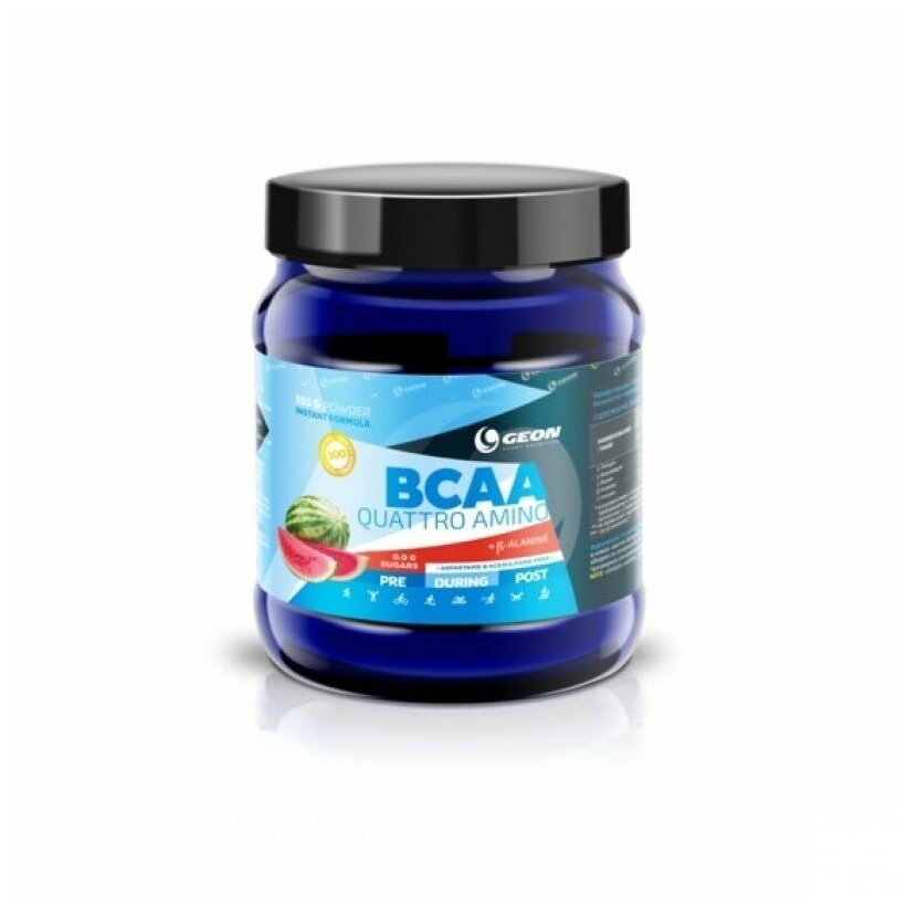 Комплекс BCAA GEON Quattro Amino, порошок, 350гр, арбуз - фото №6