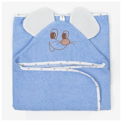 фото Полотенце-уголок, размер 125х65 см, цвет голубой к23/2 осьминожка