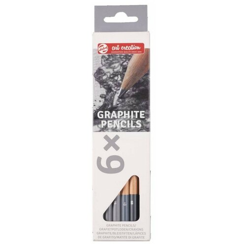 Набор чернографитных карандашей Art Creation Graphite Pencils, 6 штук набор чернографитовых карандашей royal talens art creation 6 штук