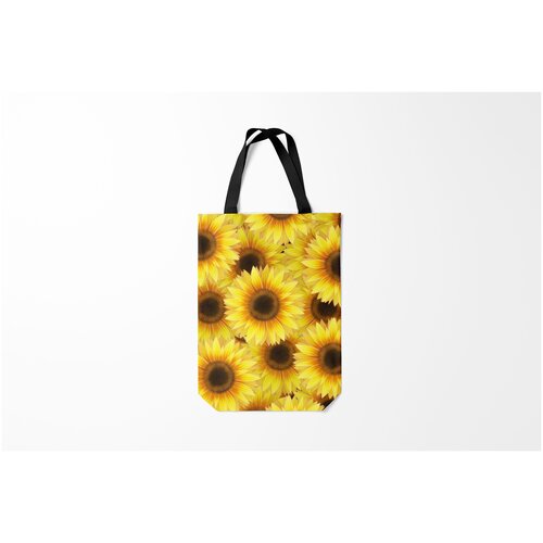 фото Сумка-шоппер / 31х42 см / популярные иллюстрации / лето подсолнухи в поле burnettie