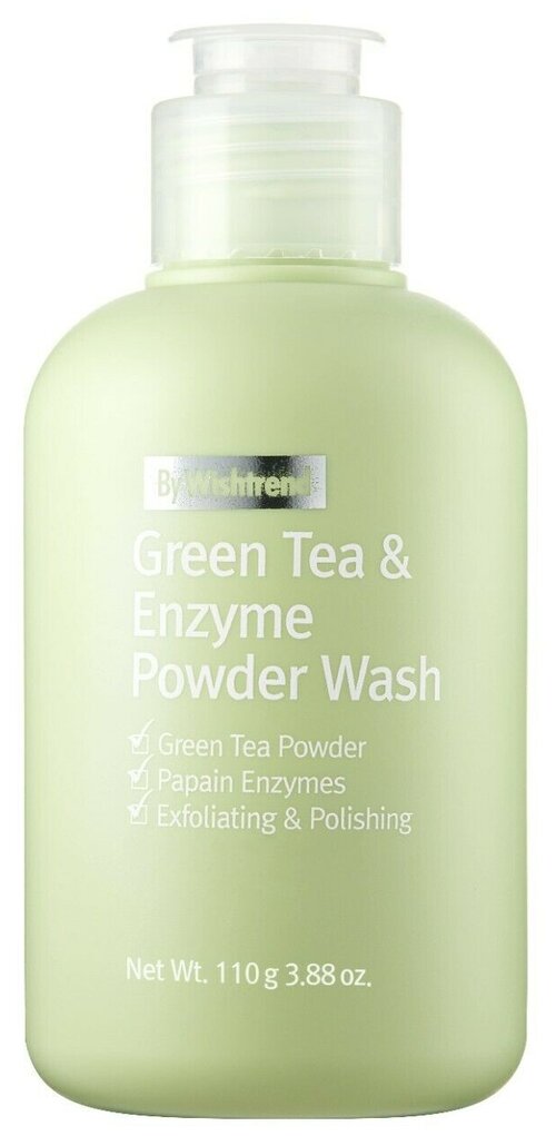 By Wishtrend энзимная пудра с зелёным чаем Green Tea & Enzyme Powder Wash, 110 мл