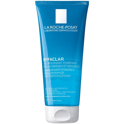 Гель очищающий La Roche-Posay Effaclar пенящийся для жирной кожи, 200 мл la roche posay effaclar очищающий пенящийся гель eco refil сменный блок 400 мл 1 шт