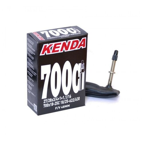Велосипедная камера 28/700 48мм Presta (700х18-25C) KENDA камера велосипедная антипрокольная kenda 28 700х18 25с presta f v 48 mm