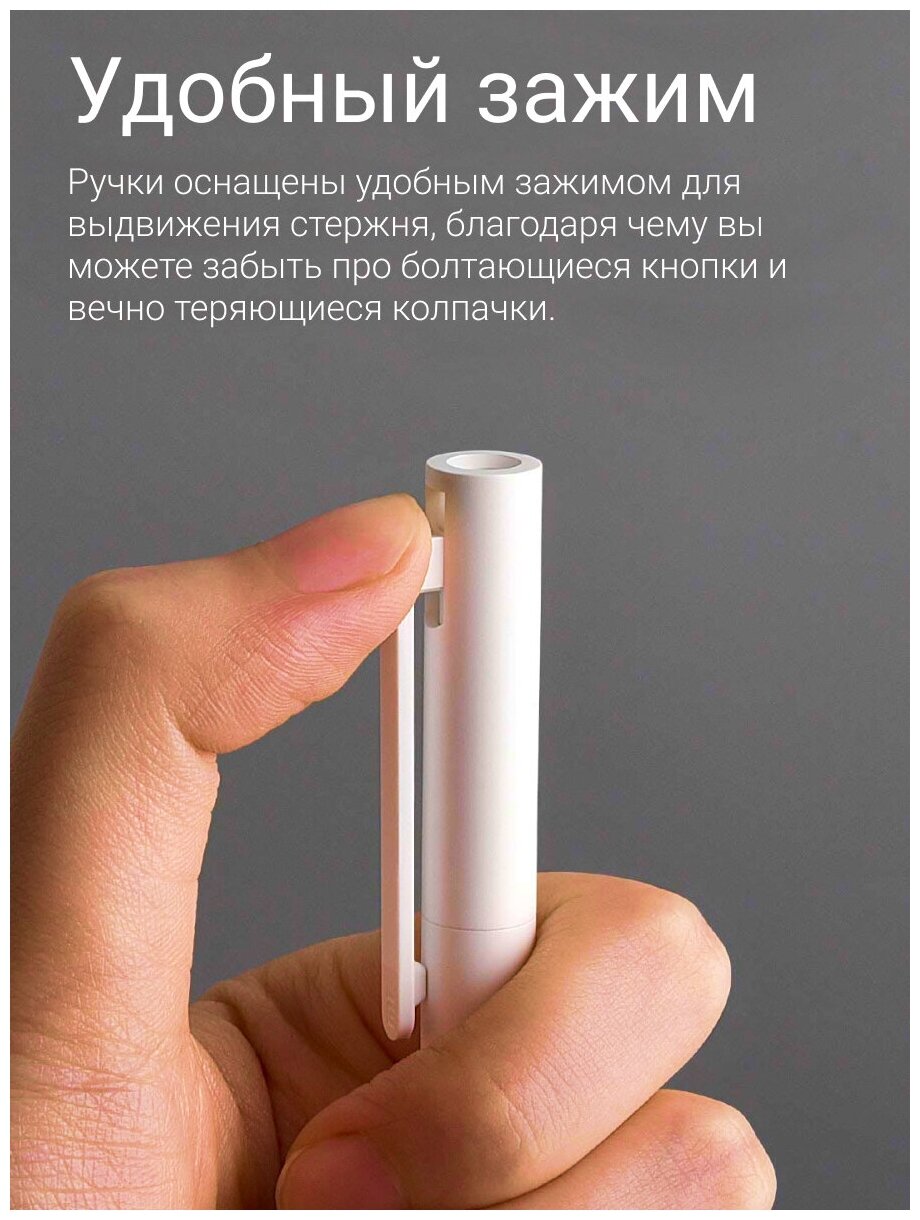 Xiaomi Набор гелевых ручек Mi Gel Pen, MJZXB01WC, черный цвет чернил, 10 шт.