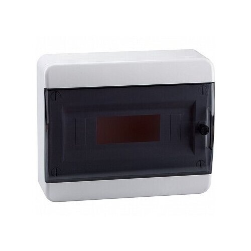 Распределительный шкаф OptiBox P, 12 мод, IP41, навесной, пластик, прозрачная черная дверь 117920 КЭАЗ