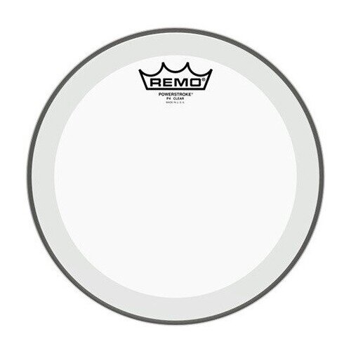 Пластик для барабана REMO P4-0310-BP Batter Powerstroke 4 Clear remo cs 0312 10 batter controlled sound clear black dot on top 12 пластик