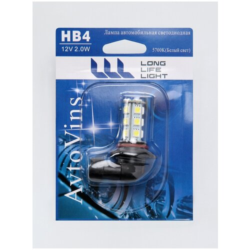 Лампа диодная HB4 12V-2W 18PCS, 1 шт 67/приборная панель/габаритные огни/автолампа