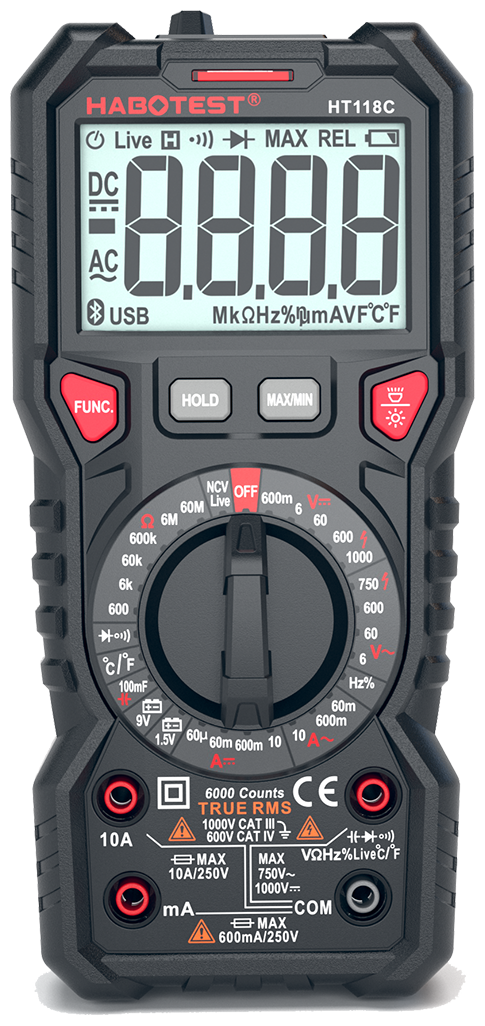 Мультиметр Habotest HT118C цифровой True RMS