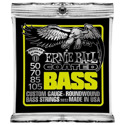 Ernie Ball 3832 - струны для бас-гитары Coated Bass Regular Slinky (50-70-85-105)