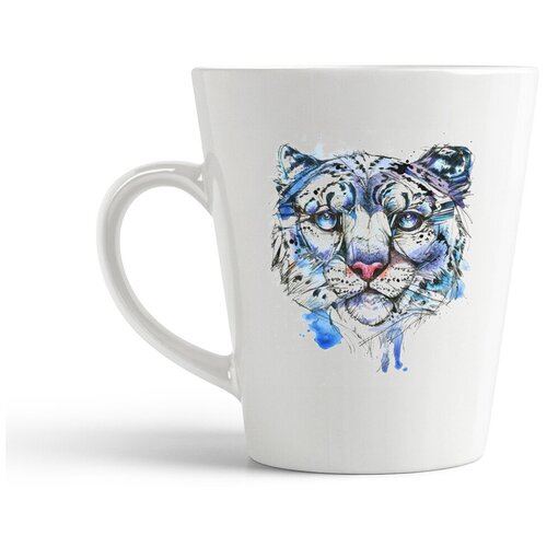 фото Кружка-латте coolpodarok тигр рисунок карандашем арт