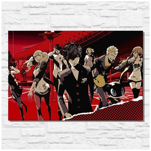 Картина по номерам на холсте игра Persona 5 - 11613 Г 60x40 картина по номерам на холсте игра persona 5 11611 г 30x40