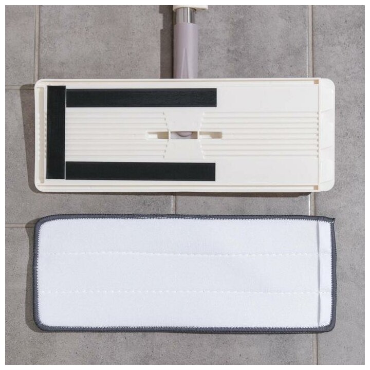 Швабра к набору для мытья пола с вертикальным отжимом Доляна, комплектующие к набору, 32×12×79(126) см