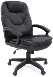 Компьютерное кресло Chairman 668 LT для руководителя, обивка: искусственная кожа, цвет: черный/черный