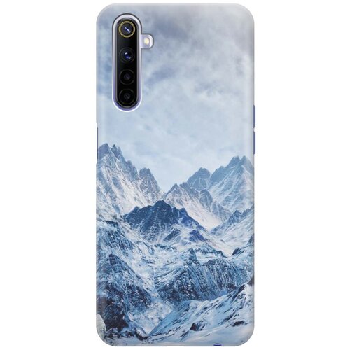 фото Ультратонкий силиконовый чехол-накладка для realme 6 с принтом "снежные горы" gosso