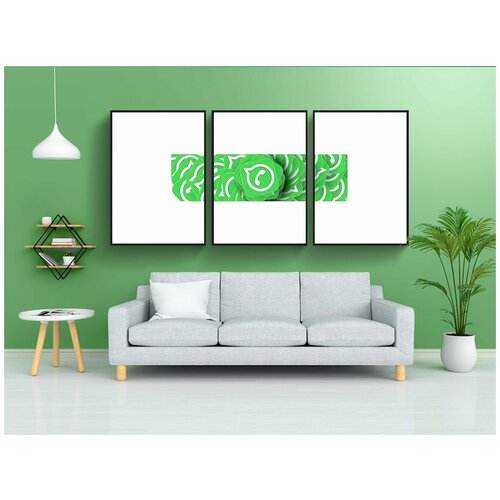 фото Набор модулных постеров для интерьера "whatsapp, значок, коммуникация" 60x90 см. в тубусе, без рамки lotsprints