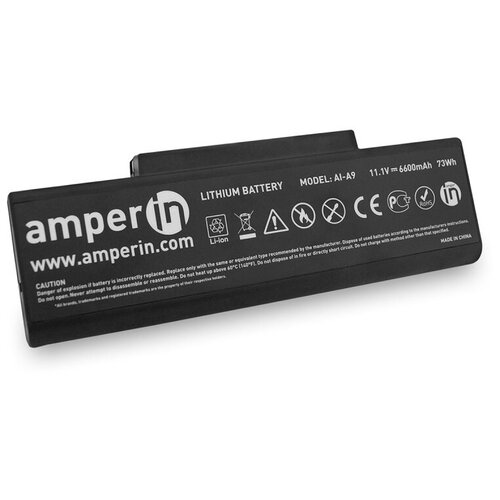 фото Аккумуляторная батарея amperin для ноутбука asus m, pro, z, x, s series 6600mah (73wh) ai-a9