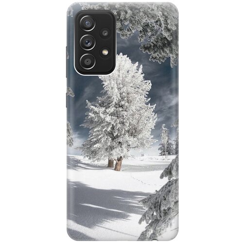 фото Силиконовый чехол на samsung galaxy a52 / самсунг а52 с принтом "заснеженные деревья gosso