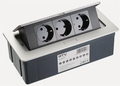 Изображение товара Блок розеток настольный SOFT 3 розетки AE-PBSC3GS-53 (Schuko), серый, с проводом 1, 5 метра