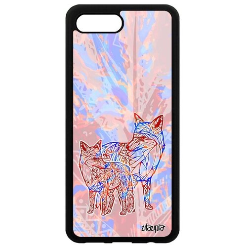 фото Защитный чехол на смартфон // honor 10 // "лиса" лис тайга, utaupia, розовый