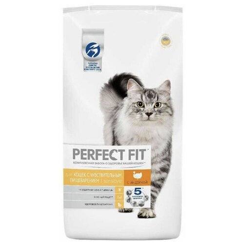 Сухой корм Perfect Fit Sensitive для кошек с чувствительным пищеварением (Индейка / 10 кг)