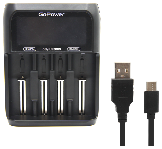 З/У для аккумуляторов GoPower Genius2000 Ni-MH/Ni-Cd/Li-ion/IMR/LiFePO4 4 слота (1/40) З/У для аккумуляторов GoPower Genius2000 (00-00017019) - фото №6