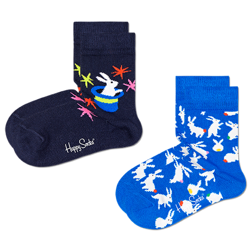 Носки Happy Socks детские, размер 12-24M, мультиколор, синий