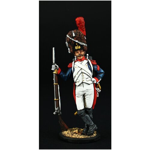 Оловянный солдатик SDS : Рядовой полка пеших гренадер Имп. Гвардии. Франция, 1804-15 гг