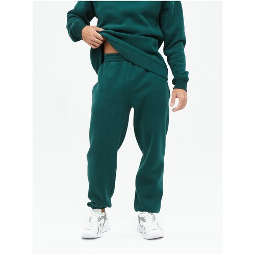 фото Мужские брюки цвет изумруд с эффектом велюра calm