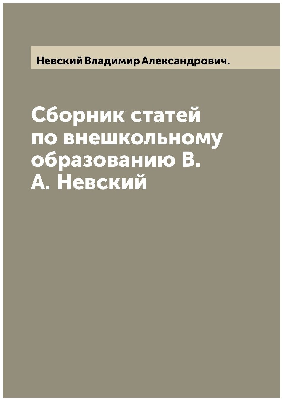 Книга Сборник статей по внешкольному образованию В. А. Невский - фото №1
