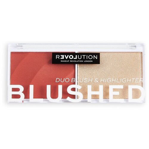 REVOLUTION палетка румяна + хайлайтер Relove Colour Play Blushed Duo, daydream