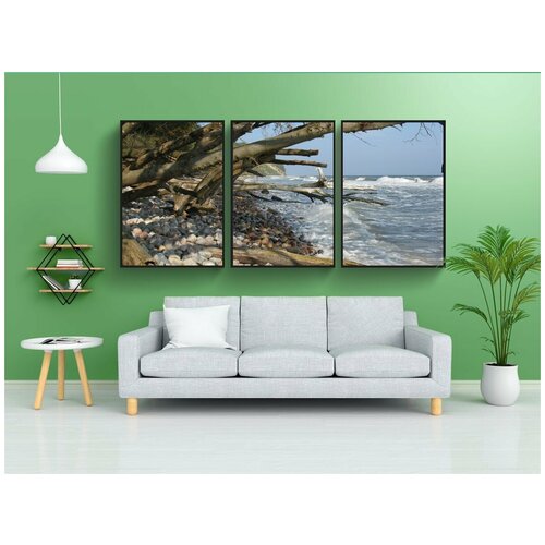 фото Набор модулных постеров для интерьера "морской берег, остров, сделать выговор" 60x90 см. в тубусе, без рамки lotsprints