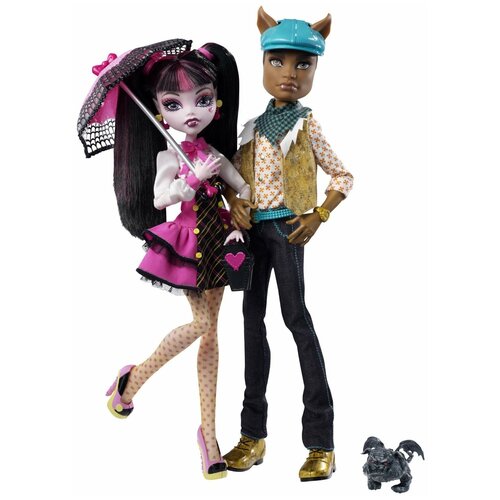 Набор Монстр Хай Клод Вульф и Дракулаура W2 бейсик выпускной, Monster High Basic schools out Clawd Wolf + Draculaura