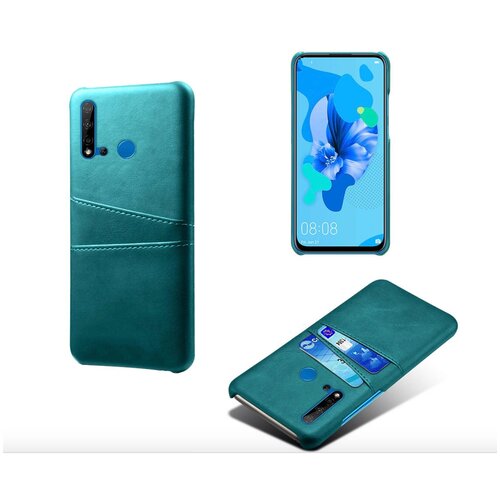 Чехол панель-накладка MyPads для Huawei Honor 10 Lite / Huawei P Smart (2019) из качественной импортной кожи с визитницей с отделением для банков.