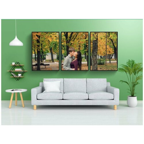 фото Набор модулных постеров для интерьера "влюбленные, девушка, парень" 60x90 см. в тубусе, без рамки lotsprints