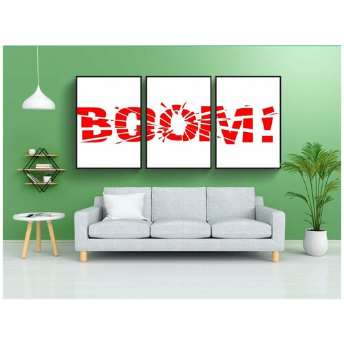 фото Набор модулных постеров для интерьера "взрыв, внезапный, бум" 60x90 см. в тубусе, без рамки lotsprints