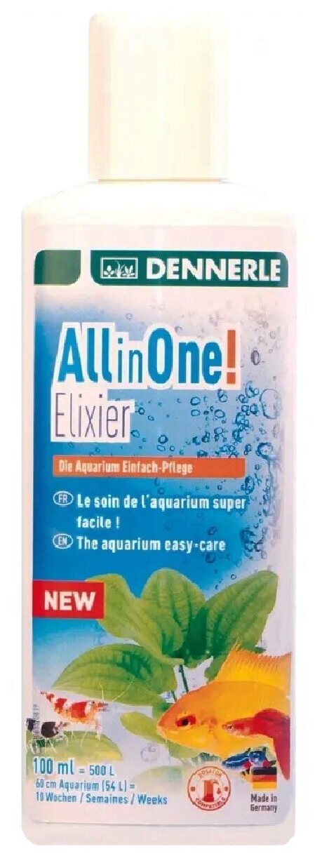Добавка для комплексного ухода за аквариумом Dennerle All in One! Elixier 100 мл (1 шт)