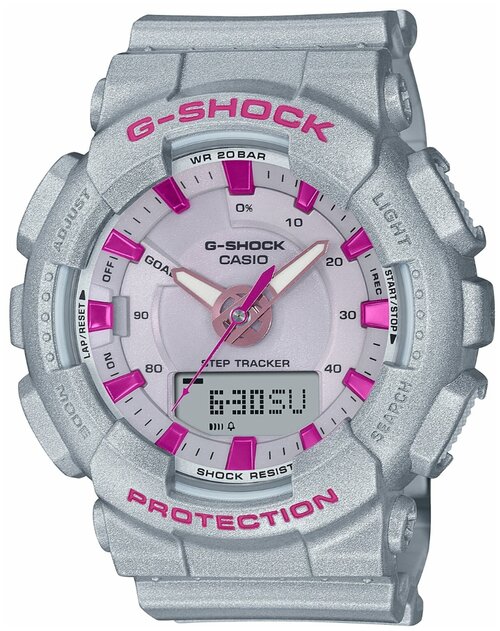 Наручные часы CASIO G-Shock, серый, розовый