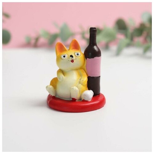 Фигурка полистоун «Кот с вином», 7 см