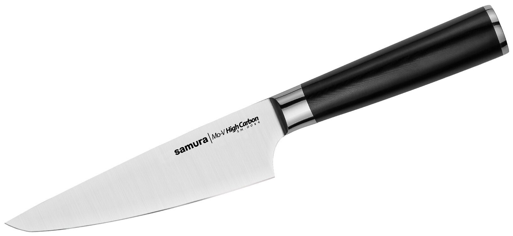 Шеф нож для нарезки мяса, рыбы, овощей и фруктов / кухонный нож / поварской нож для кухни Samura Mo-V 150мм SM-0084