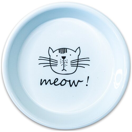 фото Керамикарт - миска керамическая для кошек meow! 200мл, белая