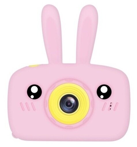 Детский цифровой фотоаппарат Зайчик, розовый