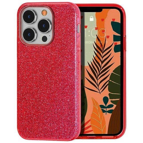 Силиконовая противоударная накладка Diamond для Apple iPhone 13 Pro (6.1) красный