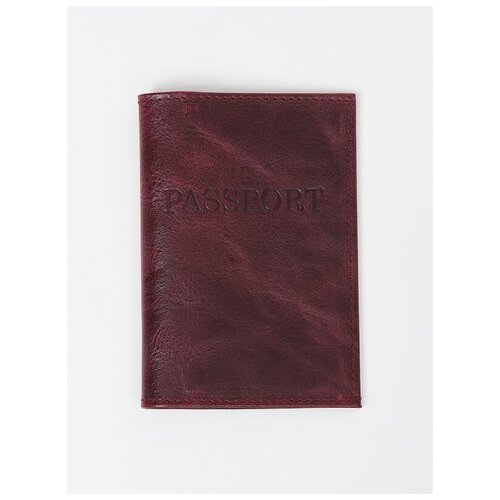 Обложка на паспорт из натуральной кожи, бордовый