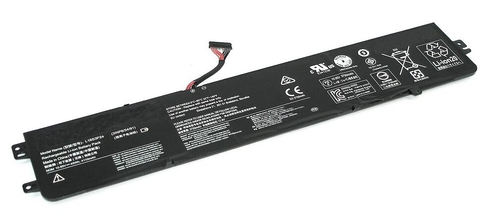 Аккумуляторная батарея для ноутбука Lenovo Y520-15 (L16S3P24) 10.95V 4110mAh