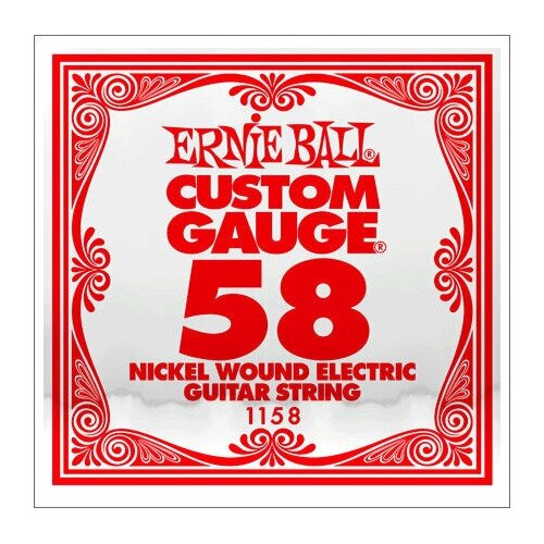​одиночная струна для электрогитары ernie ball 1124 nickel wound​ 24 Струна для электрогитар Ernie Ball 1158