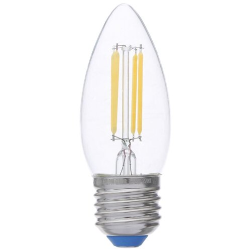 фото Лампа светодиодная филаментная airdim, форма свеча, e27 5 вт 500 лм свет холодный uniel