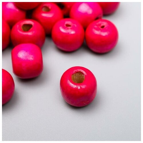 фото Бусины для творчества дерево "малиновые" набор 30 гр 1х1 см нет бренда