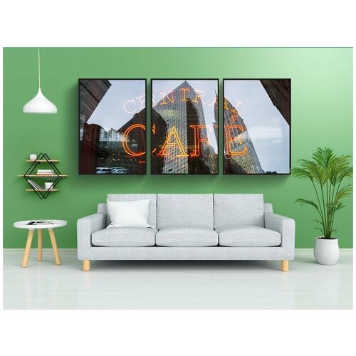 фото Набор модулных постеров для интерьера "архитектуры, здания, кафе" 60x90 см. в тубусе, без рамки lotsprints