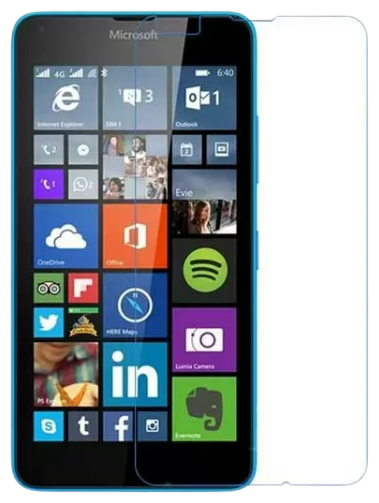 Защитная пленка MyPads (только на плоскую поверхность экрана, НЕ закругленная) для телефона Microsoft Lumia 640 глянцевая